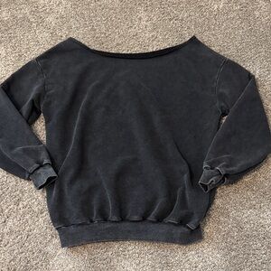 SHEIN Black Off-the-Shoulder Slouchy Sweater